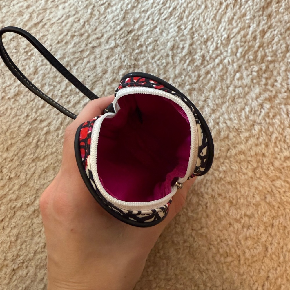 Coach Black and Red Floral Wristlet - Picture 2 of 6